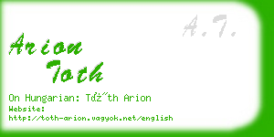 arion toth business card